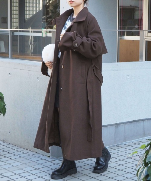 UNTITLED ベージュ トレンチコート 袖口ベルト付き 新品！未使用品 UNTITLED トレンチコート コート ライトコットン レディース