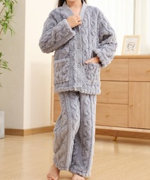 TeddyShop（テディショップ）の「キッズ 女の子 長袖モコモコツイストボアルームウェア 上下セットアップ（ルームウェア/パジャマ）」