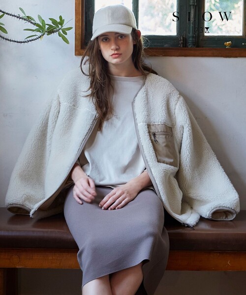 セール】【SLOW】ボアジップ ブルゾン（ブルゾン）｜23区（ニジュウ