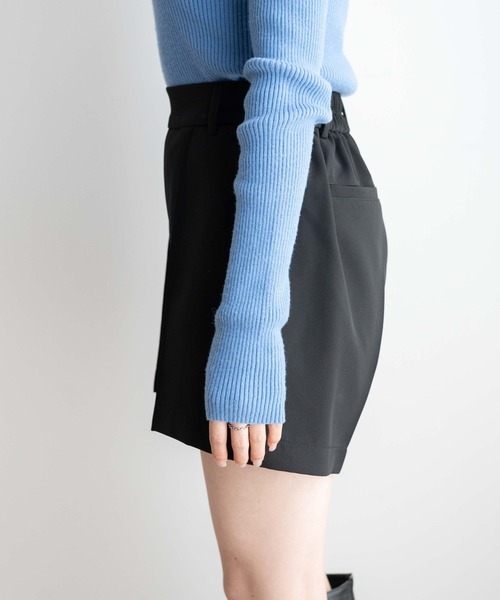 WEGO(ウィゴー)の「WEGO/ピンタックショートパンツ(スラックス・レディース・ブラック・FREE)」の7枚目の写真