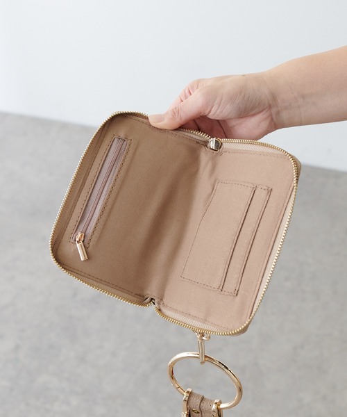 PUAL CE CIN(ピュアルセシン)の「3連ショルダーバッグ/スマホショルダー/マルチウェイバッグ(ショルダーバッグ・レディース・ブラック/ベージュ/グリーン系/ターコイズブルー/グレイッシュベージュ・ONE SIZE)」の8枚目の写真