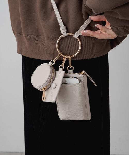 3連ショルダーバッグ/スマホショルダー/マルチウェイバッグ