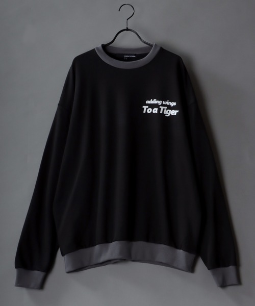 SITRY（シトリー）の「oversize tiger back print ringer sweat shirt