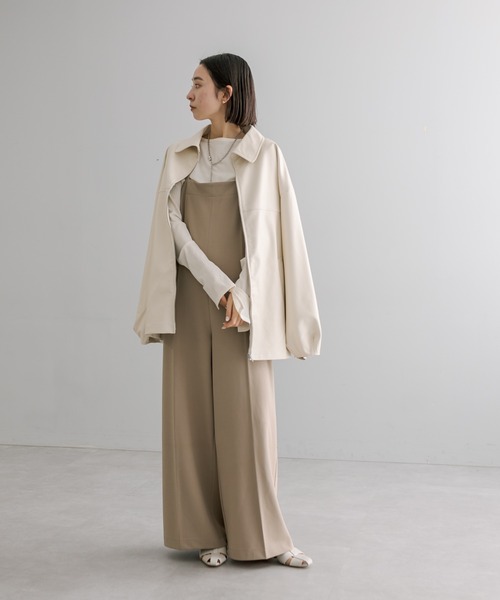 mystic（ミスティック）の「【2サイズ展開】キャミサロペット（サロペット/オーバーオール・レディース・ベージュ/ブラック・2/1）」の12枚目の写真