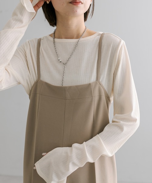 mystic（ミスティック）の「【2サイズ展開】キャミサロペット（サロペット/オーバーオール・レディース・ベージュ/ブラック・2/1）」の17枚目の写真