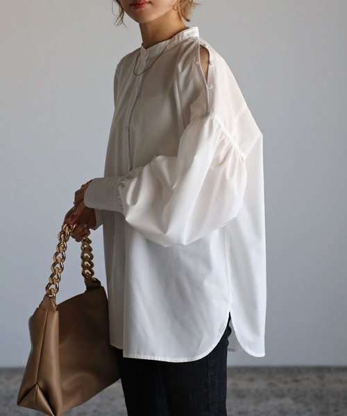 オープンショルダーシャツ（シャツ/ブラウス）｜Bonjour Sagan