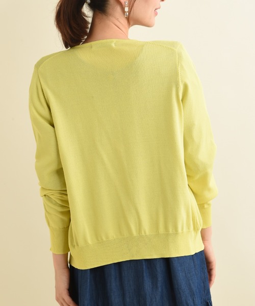 INTERPLANET（インタープラネット）の「ハトメ釦ラウンドカーディガン（カーディガン/ボレロ・レディース・ブラック/グリーン/ベージュ/イエロー・FREE）」の20枚目の写真
