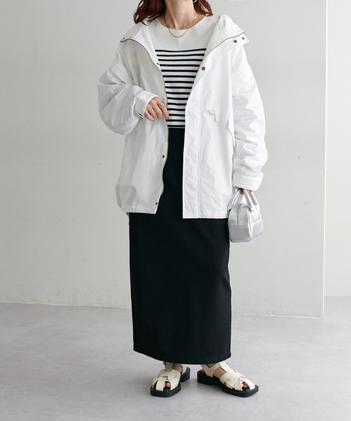 DISCOAT(ディスコート)の「【2WAY】モッズコート(モッズコート・レディース・オフホワイト/カーキ・FREE)」の18枚目の写真