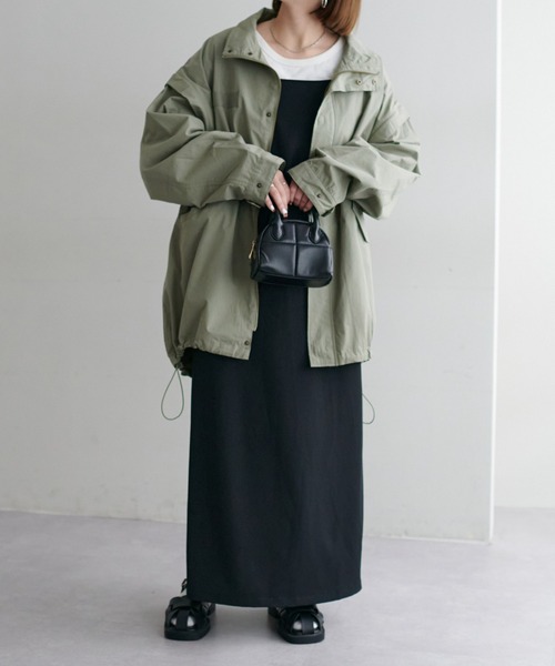 DISCOAT(ディスコート)の「【2WAY】モッズコート(モッズコート・レディース・オフホワイト/カーキ・FREE)」の4枚目の写真