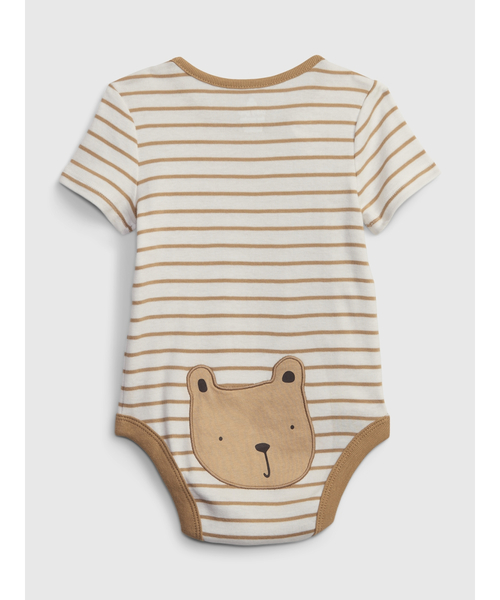 GAP(ギャップ)の「ブラナンベア ボディシャツ (ベビー)(ロンパース・キッズ・ライトグレー/ブラウン/ブルー/オフホワイト/その他・0-3M/3-6M/6-12M/12-18M/18-24M)」の3枚目の写真