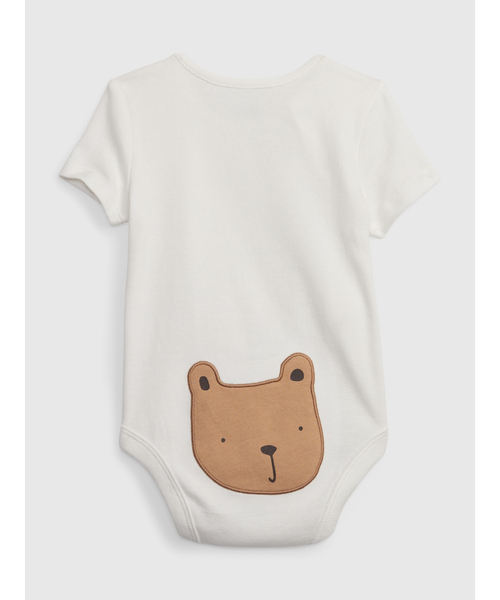GAP(ギャップ)の「ブラナンベア ボディシャツ (ベビー)(ロンパース・キッズ・ライトグレー/ブラウン/ブルー/オフホワイト/その他・0-3M/3-6M/6-12M/12-18M/18-24M)」の2枚目の写真