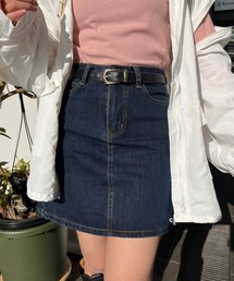 nemne store | 【低身長用サイズあり】台形デニムミニスカート(スカート)