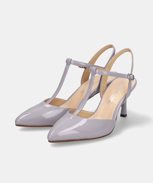 Tストラップ バックバンドパンプス (7.0cmヒール)