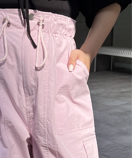 one way（ワンウェイ）の「カーゴポケットパンツ（カーゴパンツ・レディース・ダークグリーン/ピンク/ブラック/ホワイト・FREE）」の8枚目の写真