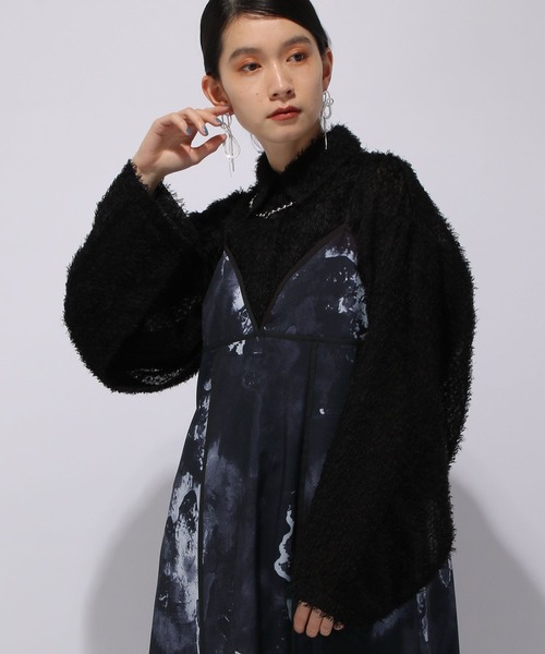 HARE（ハレ）の「ガラパイピングキャミワンピース(HARE)（ワンピース・レディース・ブルー/ブラック・FREE）」の7枚目の写真