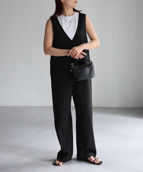 Riberry（リベリー）の「Vネックサロペット（サロペット/オーバーオール・レディース・ネイビー/ブラック・FREE）」の21枚目の写真