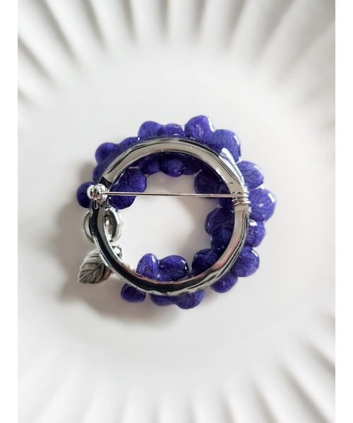 Tresor】紫陽花 クリスタル ブローチ(MA)（ブローチ/コサージュ