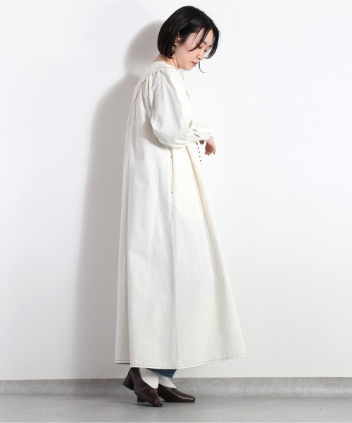 cepo（セポ）の「カラーデザインデニムワンピース（シャツワンピース・レディース・ネイビー/オフホワイト/ブルー系3・M）」の8枚目の写真