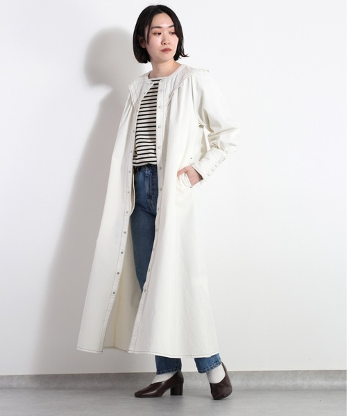 cepo（セポ）の「カラーデザインデニムワンピース（シャツワンピース・レディース・ネイビー/オフホワイト/ブルー系3・M）」の6枚目の写真