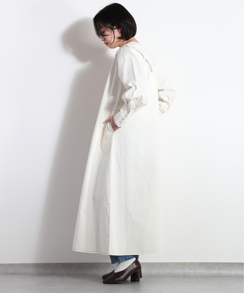 cepo（セポ）の「カラーデザインデニムワンピース（シャツワンピース・レディース・ネイビー/オフホワイト/ブルー系3・M）」の9枚目の写真