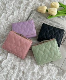Loueme（ルエム）の「ハートキルティングがま口ミニウォレット（財布 