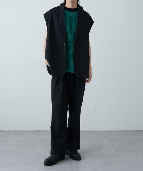 COLONY 2139（コロニートゥーワンスリーナイン）の「WEB限定サイズあり センタープレスフレアパンツ（スラックス・メンズ・サックスブルー/アイボリー/ブラック/グリーン・LARGE/MEDIUM/X-LARGE）」の7枚目の写真