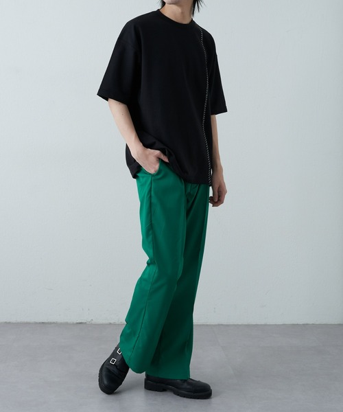 COLONY 2139（コロニートゥーワンスリーナイン）の「WEB限定サイズあり センタープレスフレアパンツ（スラックス・メンズ・サックスブルー/アイボリー/ブラック/グリーン・LARGE/MEDIUM/X-LARGE）」の21枚目の写真