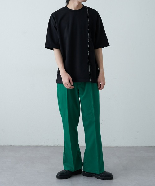 COLONY 2139（コロニートゥーワンスリーナイン）の「WEB限定サイズあり センタープレスフレアパンツ（スラックス・メンズ・サックスブルー/アイボリー/ブラック/グリーン・LARGE/MEDIUM/X-LARGE）」の22枚目の写真