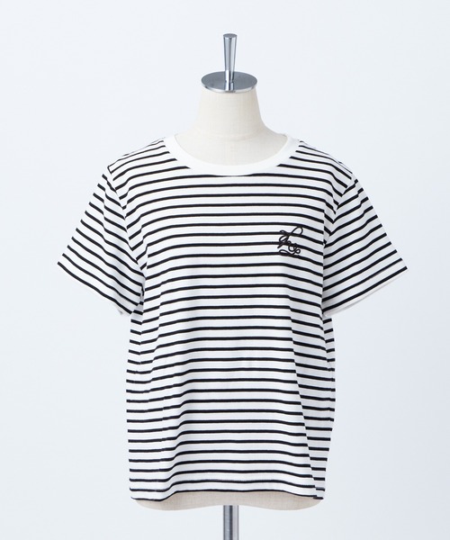 one after another NICE CLAUP（ワンアフターアナザーナイスクラップ）の「ワンポイントロゴ刺繍T【ZOZO限定商品】（Tシャツ/カットソー・レディース・ブラック系その他/オートミール/ホワイト系その他/オフホワイト・FREE）」の6枚目の写真