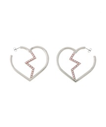 PAMEO POSE | Fixed Heart Hoops(ピアス（両耳用）)