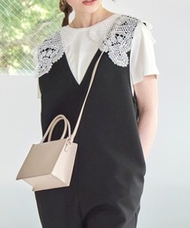 かぎ編みセーラーカラーTシャツ