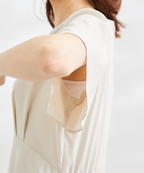 ROPE' PICNIC（ロペピクニック）の「キーネックきれいめワンピース（ワンピース・レディース・ベージュ系その他/ブルー/ネイビー・38）」の10枚目の写真