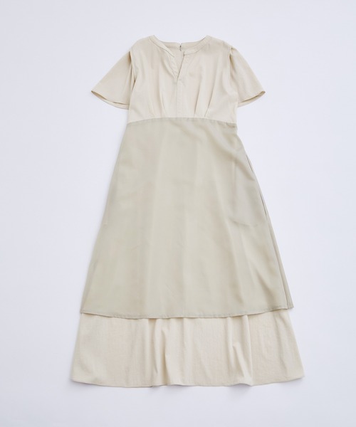 ROPE' PICNIC（ロペピクニック）の「キーネックきれいめワンピース（ワンピース・レディース・ベージュ系その他/ブルー/ネイビー・38）」の15枚目の写真