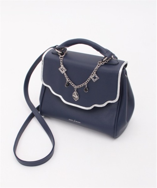 axes femme(アクシーズファム)の「オリエンタル風チャームバッグ(ハンドバッグ・レディース・ネイビー/ブラック/ホワイト・FREE)」の3枚目の写真