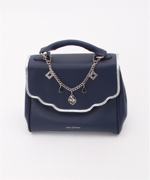 axes femme(アクシーズファム)の「オリエンタル風チャームバッグ(ハンドバッグ・レディース・ネイビー/ブラック/ホワイト・FREE)」の5枚目の写真