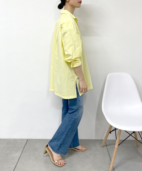 SHENERY シーナリー　ベーシックストライプオーバーシャツ　ピンク　新品 SHENERY】ベーシックストライプオーバーシャツ | OUTLET