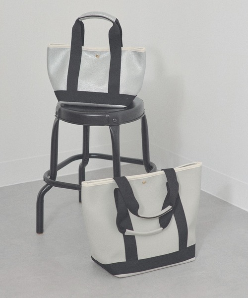 MAISON BREEZE(メゾンブリーズ)の「嬉しいポーチ付き♪【MAISON BREEZE】シボレザーライク ミニトートバッグ SNBD(トートバッグ・レディース・ベージュ/グレー/ブラック/シルバー/グレイッシュベージュ/アイボリー/ブラウン・FREE)」の17枚目の写真