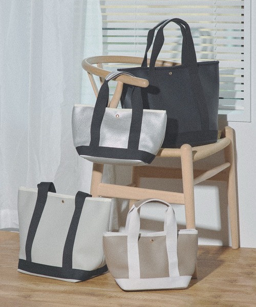 MAISON BREEZE(メゾンブリーズ)の「嬉しいポーチ付き♪【MAISON BREEZE】シボレザーライク ミニトートバッグ SNBD(トートバッグ・レディース・ベージュ/グレー/ブラック/シルバー/グレイッシュベージュ/アイボリー/ブラウン・FREE)」の18枚目の写真