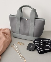 MAISON BREEZE（メゾンブリーズ）の「嬉しいポーチ付き♪【MAISON BREEZE】シボレザーライク ミニトートバッグ SNBD（トートバッグ）」