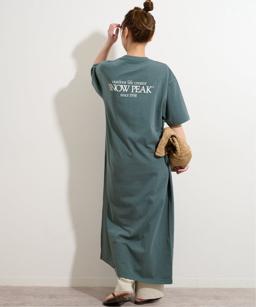 Snow Peak(スノーピーク)の「《WEB限定追加2》別注【Snow Peak】*RE Classic Logo Printed ワンピース(ワンピース・レディース・ベージュ/グリーン/ブラック・FREE)」の21枚目の写真