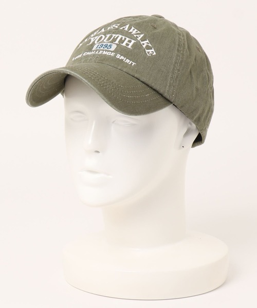 ISOOK（アイスー）の「ビンテージライクロゴキャップ / ロゴキャップ 大人カジュアル 刺繍ロゴ（キャップ・レディース・チャコールグレー/カーキ・FREE）」の5枚目の写真