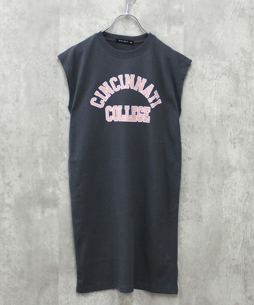 THE CASUAL（カジュアル）の「ビッグシルエット　ノースリーブ　ワンピ（ワンピース・キッズ・チャコール/モカ/ミント/グリーン系その他/ネイビー/ベージュ/杢グレー/ダークグリーン/オフホワイト/ブラウン系その他/ラベンダー/ピンク/ベージュ系その他/ダークグリーン系/ブラック/グレー系その他/ブラック系その他2/ブラック系その他・110cm/120cm/130cm/140cm/150cm/160cm）」の8枚目の写真