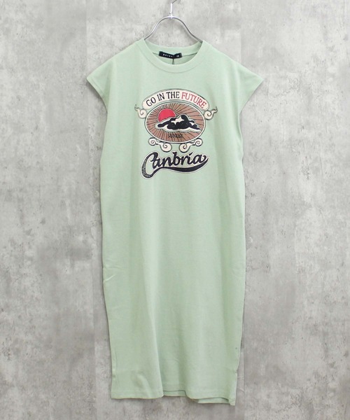 THE CASUAL（カジュアル）の「ビッグシルエット　ノースリーブ　ワンピ（ワンピース・キッズ・チャコール/モカ/ミント/グリーン系その他/ネイビー/ベージュ/杢グレー/ダークグリーン/オフホワイト/ブラウン系その他/ラベンダー/ピンク/ベージュ系その他/ダークグリーン系/ブラック/グレー系その他/ブラック系その他2/ブラック系その他・110cm/120cm/130cm/140cm/150cm/160cm）」の14枚目の写真