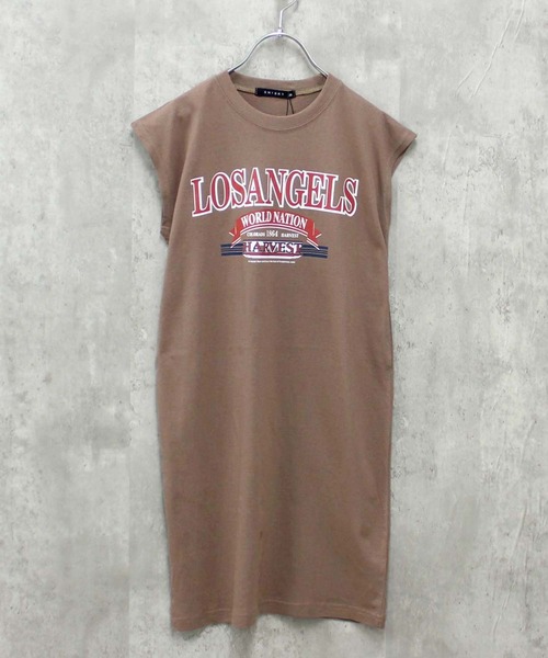 THE CASUAL（カジュアル）の「ビッグシルエット　ノースリーブ　ワンピ（ワンピース・キッズ・チャコール/モカ/ミント/グリーン系その他/ネイビー/ベージュ/杢グレー/ダークグリーン/オフホワイト/ブラウン系その他/ラベンダー/ピンク/ベージュ系その他/ダークグリーン系/ブラック/グレー系その他/ブラック系その他2/ブラック系その他・110cm/120cm/130cm/140cm/150cm/160cm）」の10枚目の写真