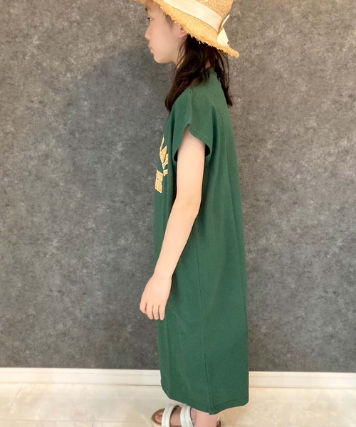 THE CASUAL（カジュアル）の「ビッグシルエット　ノースリーブ　ワンピ（ワンピース・キッズ・チャコール/モカ/ミント/グリーン系その他/ネイビー/ベージュ/杢グレー/ダークグリーン/オフホワイト/ブラウン系その他/ラベンダー/ピンク/ベージュ系その他/ダークグリーン系/ブラック/グレー系その他/ブラック系その他2/ブラック系その他・110cm/120cm/130cm/140cm/150cm/160cm）」の22枚目の写真