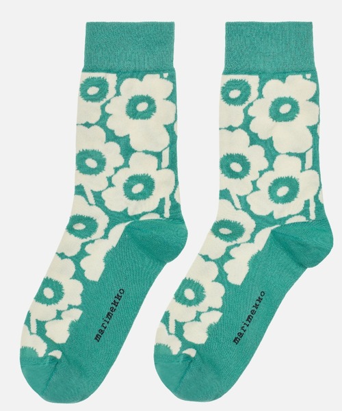 marimekko(マリメッコ)の「Unikko / Kirmailla Tone socks(ソックス/靴下・レディース・ライトグリーン/オレンジ・34/37/40/43)」の2枚目の写真