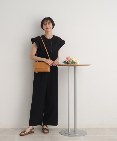 SHOO・LA・RUE（シューラルー）の「◆【軽量】ふわっと軽いフラップショルダーバッグ（ショルダーバッグ・レディース・ライトグレー/ブラック/イエロー・00）」の6枚目の写真