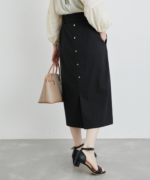 ROPE' PICNIC(ロペピクニック)の「洗える/2WAY・セットアップ対応/ウエストベルトストレートスカート(スカート・レディース・ブラック/ベージュ/グリーン系その他・38/36)」の7枚目の写真