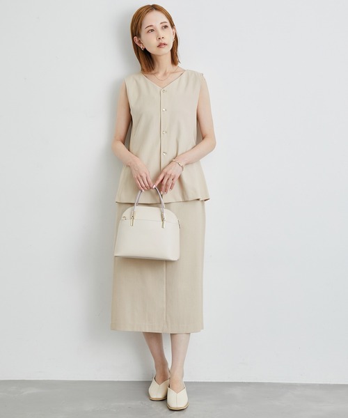 ROPE' PICNIC(ロペピクニック)の「洗える/2WAY・セットアップ対応/ウエストベルトストレートスカート(スカート・レディース・ブラック/ベージュ/グリーン系その他・38/36)」の8枚目の写真