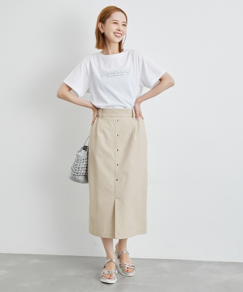 ROPE' PICNIC(ロペピクニック)の「洗える/2WAY・セットアップ対応/ウエストベルトストレートスカート(スカート・レディース・ブラック/ベージュ/グリーン系その他・38/36)」の12枚目の写真